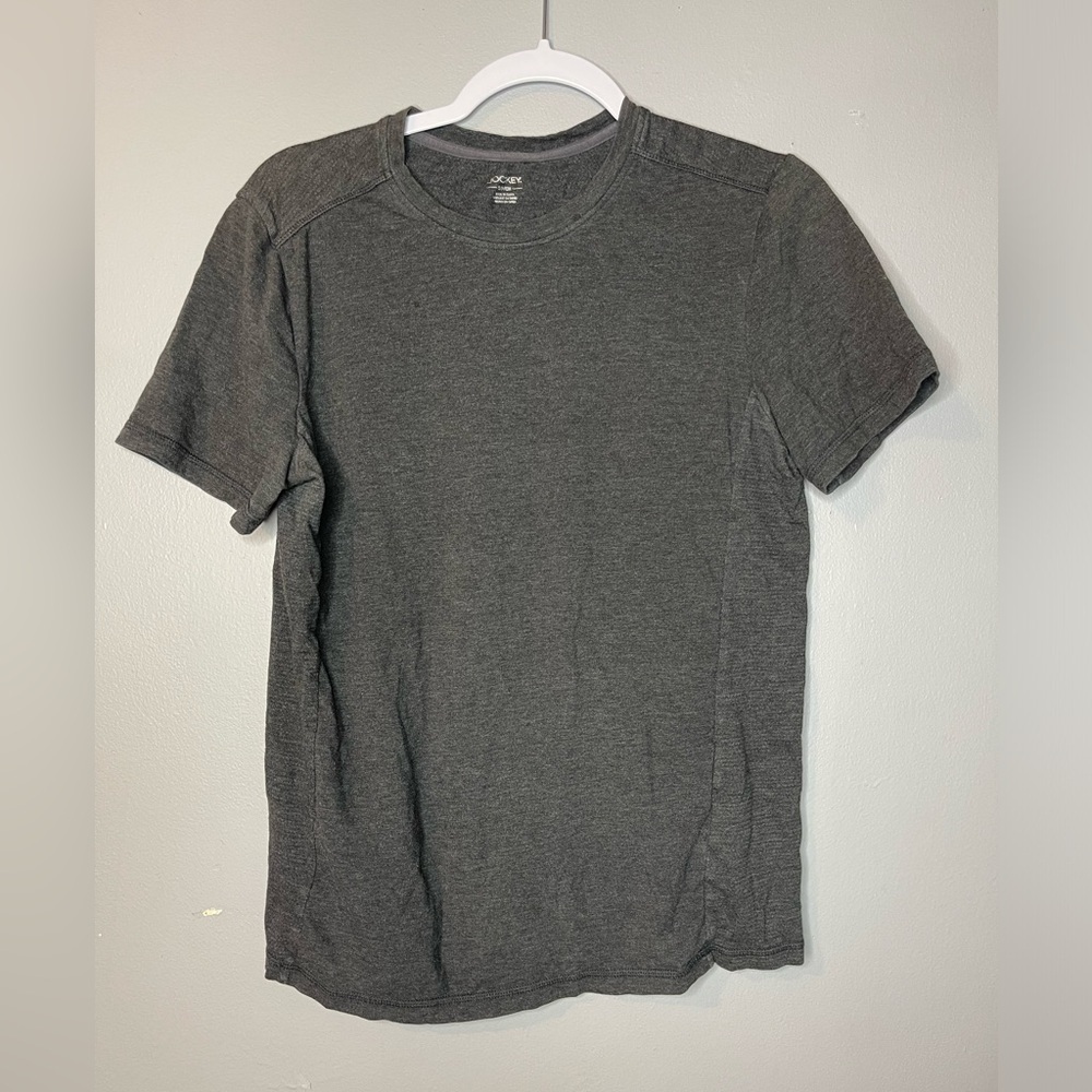 Jockey Men’s Small Gray Stretch Athletic Crewneck T-Shirt